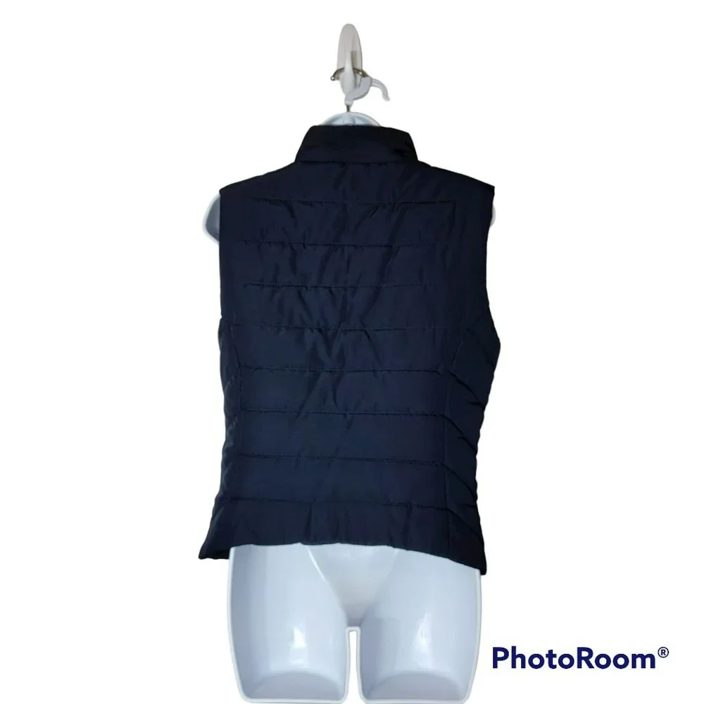 Areopostale Women's Navy Quilted Puffer Vest Size Med EUC - Picture 2 of 4